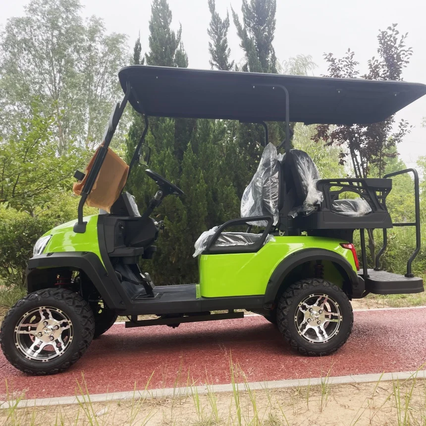 2024 Hot Selling 4 6 Seat Electric Off-Road Golf Cart 4+2 Seat Hunting Electric Golf Cart Customized Super Discount Electric Car