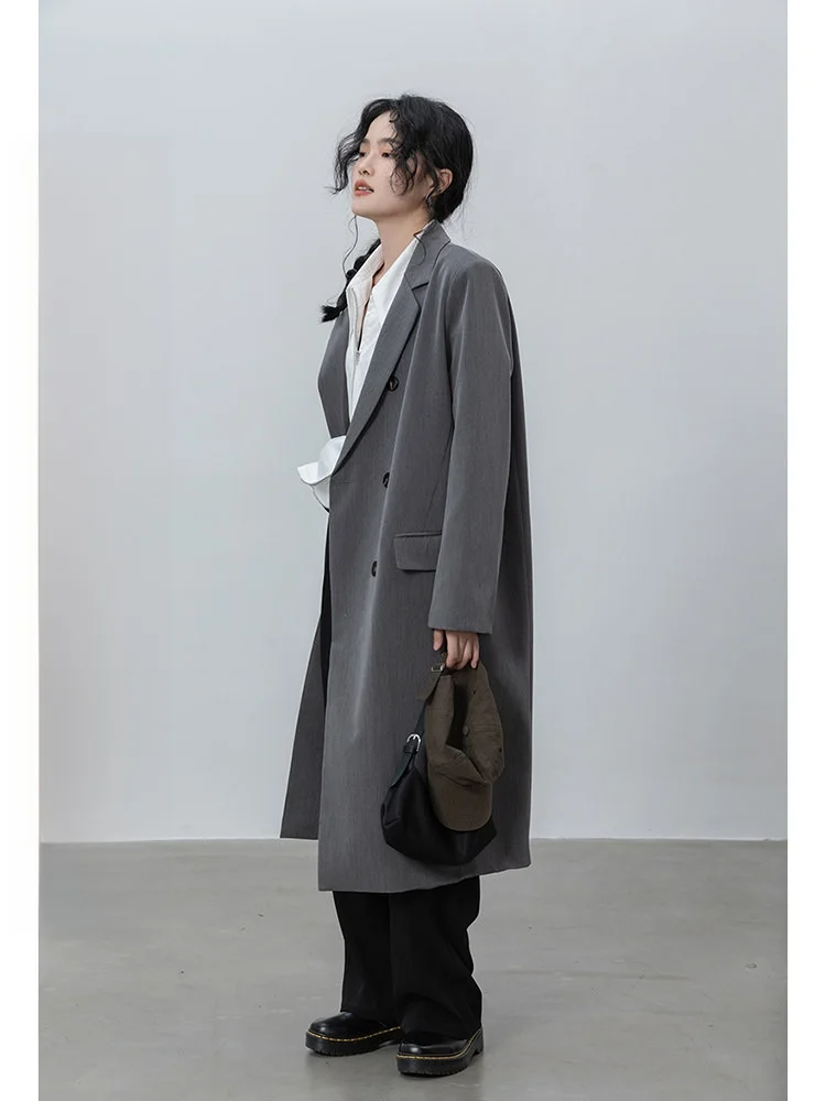 

ay Suit Coat Women's Long Bla White Red Small Size Ele oulder West Costume Spring Commute Sle Straight Tube pe