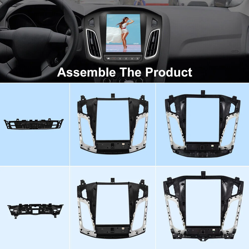 9.7 "لسيارة فورد فوكس MK3 2012-2018 Android14 Carplay 4 + 64G راديو ستيريو للسيارة نظام تحديد المواقع نافي بلوتوث واي فاي FM سبليت شاشة SWC + DVR & AHD #5