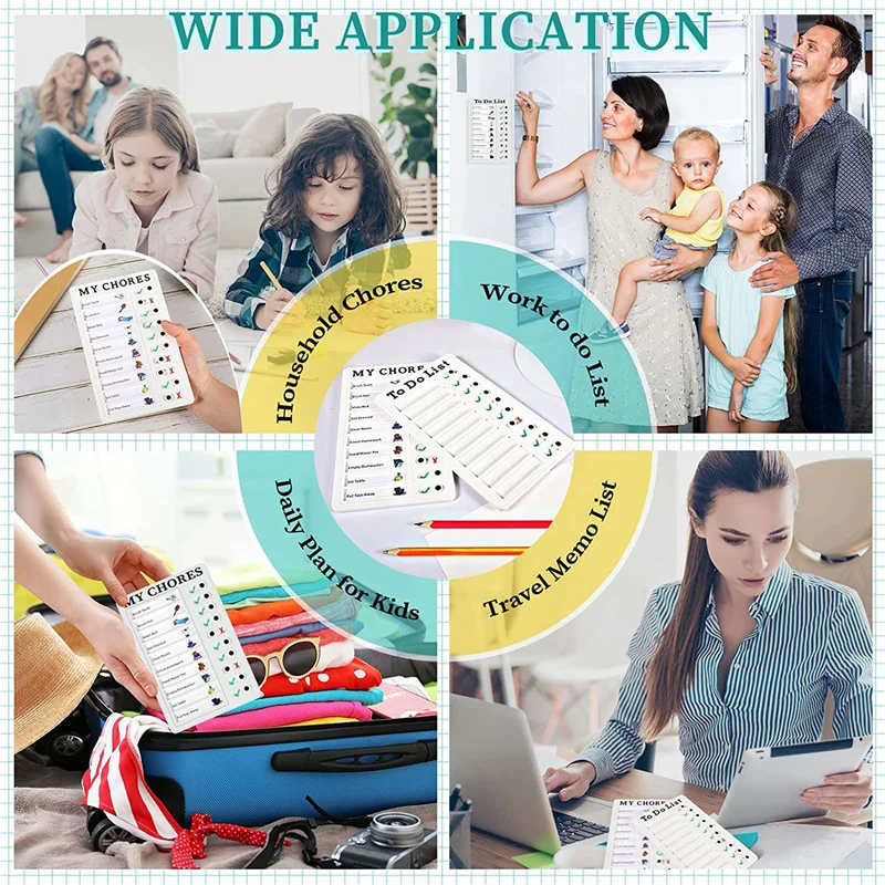 Liste de contrôle portable, 16 pièces, feuille de commande, licence, 03 licence, tâches à faire, parfait, réutilisable