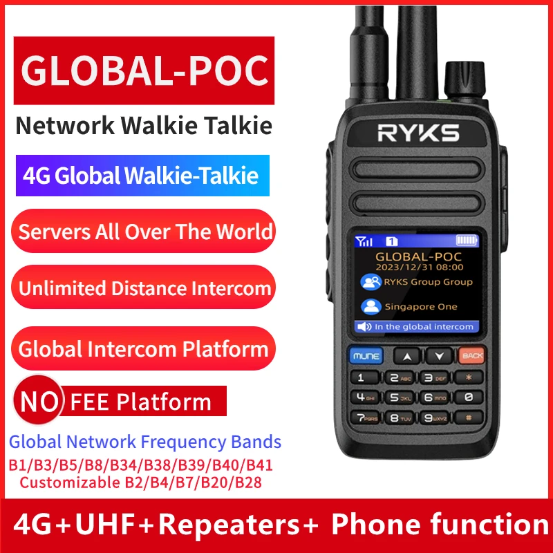 Imagem -03 - Rádio Bidirecional de Interfone Global Walkie de Cartão Sim Longo Alcance Par sem Taxa Plataforma de Interfone f 4g Uhf 5000km