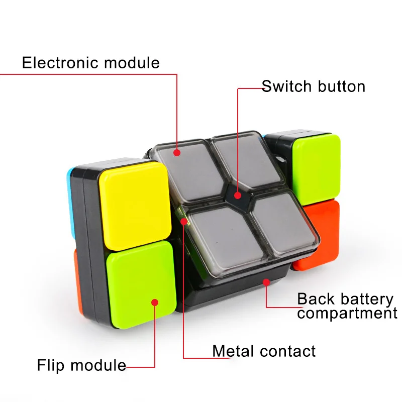 1 Pcs Magic Cubes Puzzle Toy Flip Slide 4 Game Modes Education Music with Light Cubes NSV Blocks Children\'s Birthday Gift