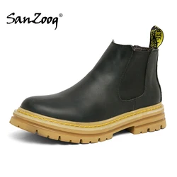 Sanzoog Brand High Quality Winter Ankle Chelsea Boots Men British Style Botines Hombre Bottines Homme