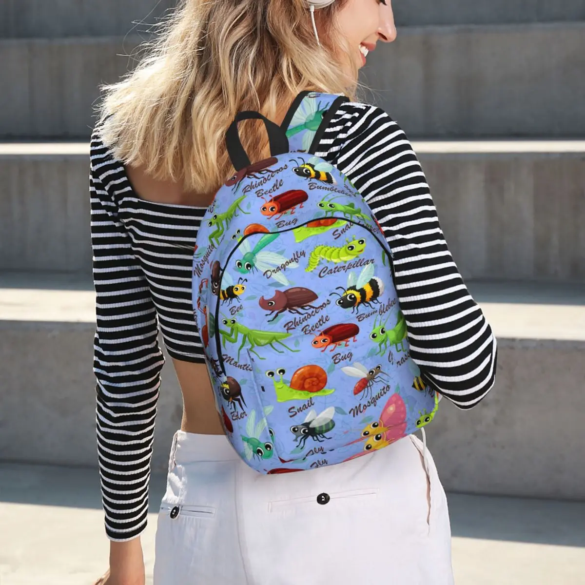 Insects Backpack Student BookBag Kids School Bag Computer Shoulder Bags for Men Women