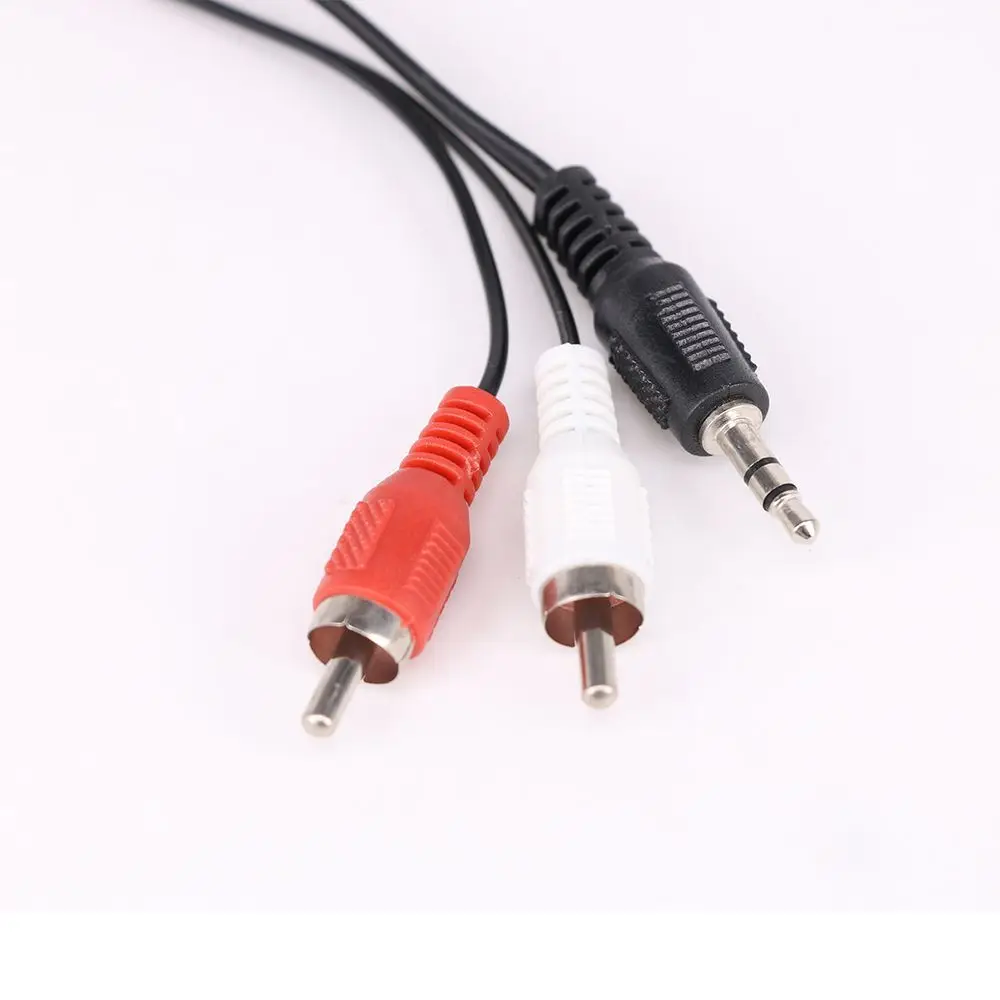 Adapter Mp4 1m 3.5mm jack Computer TO Mobile Speaker 3.5mm to 2 RCA Cable Audio Line Stereo