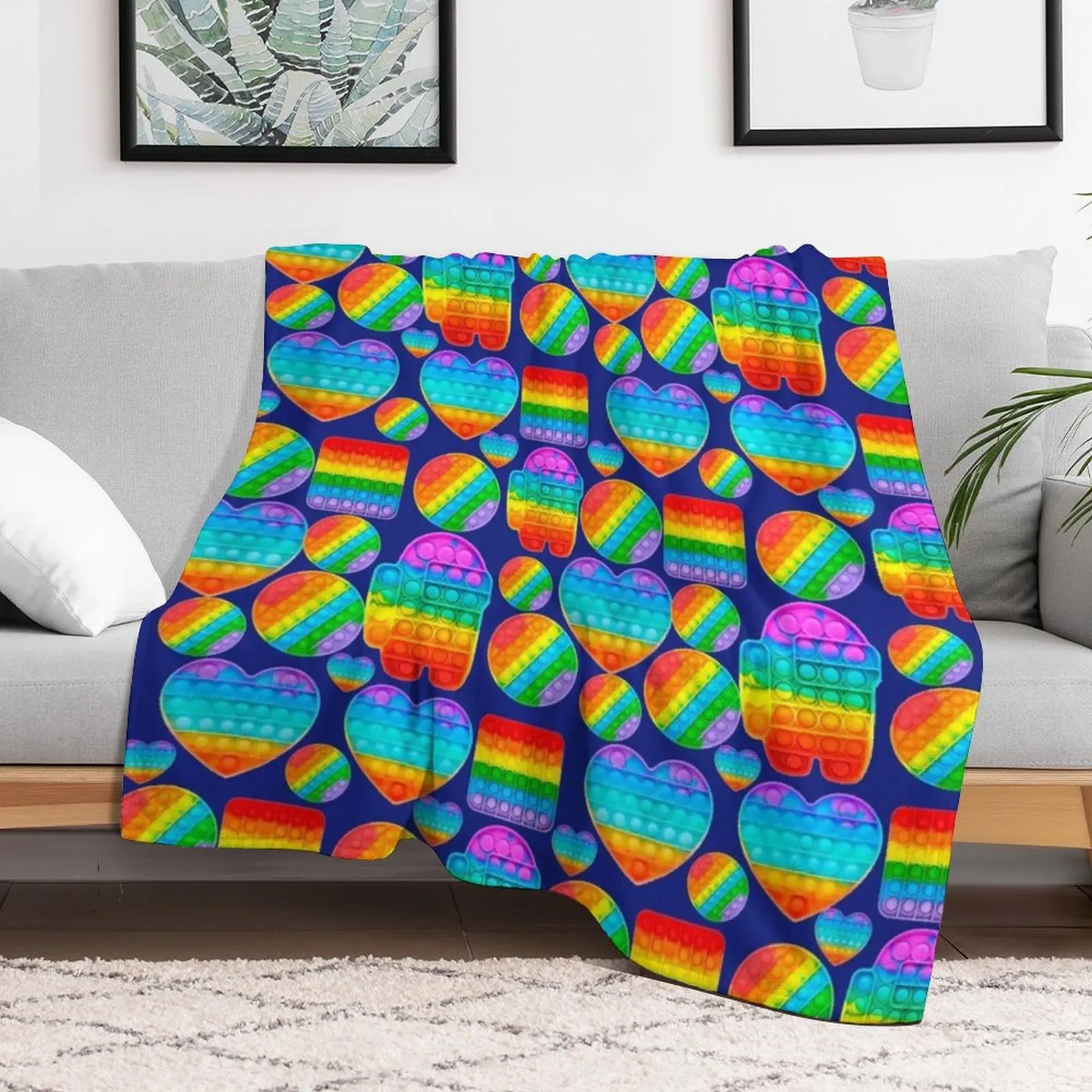 Popit Anti-Stress System Throw Blanket Winter beds Designers Blankets