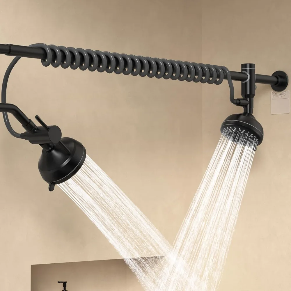

Tandem Shower Head for Couples with Original Adjustable Slider, High Pressure Spa-Like Dual Shower Head for Two People, 7 Sp