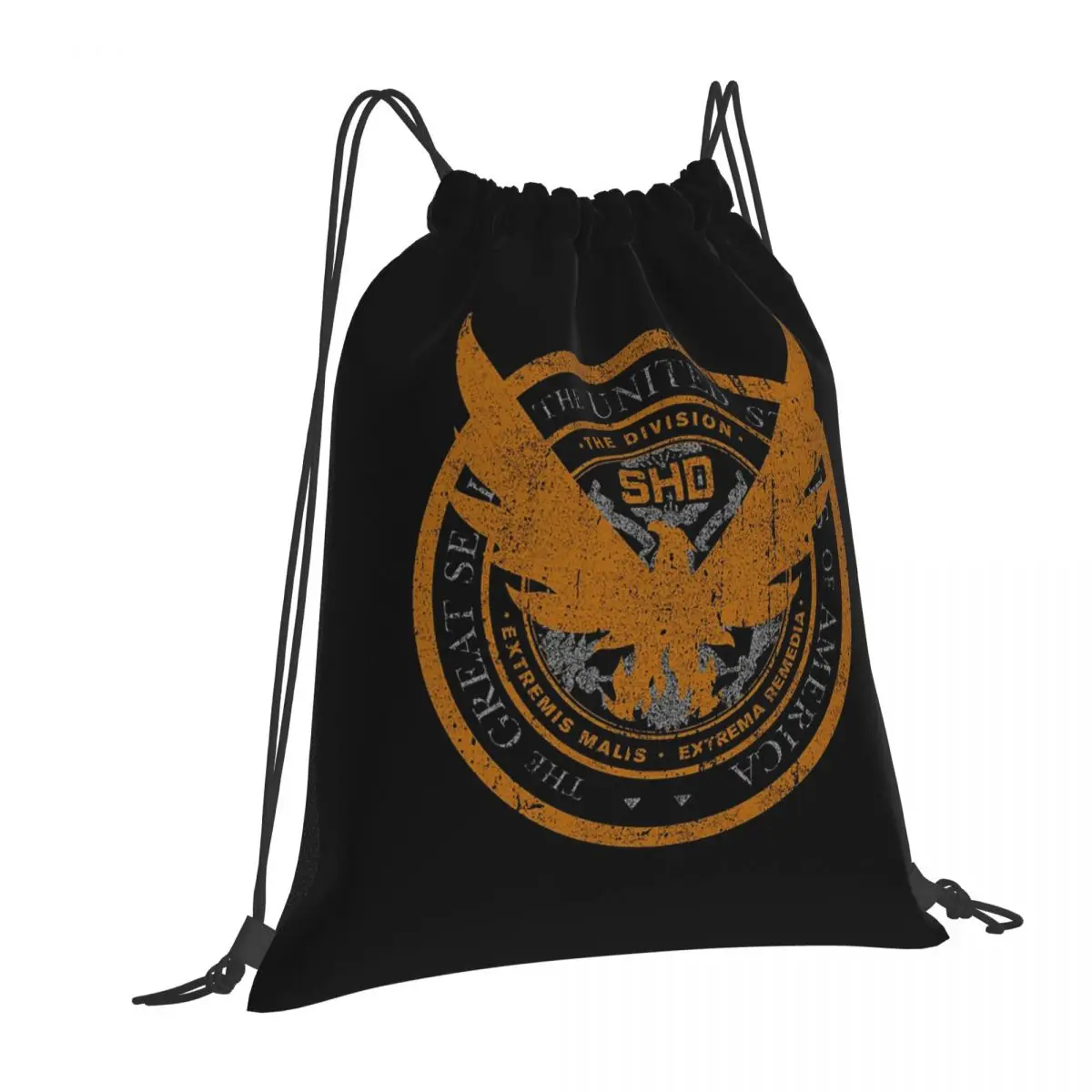 Game Tom Clancys The Division SHD Seal Backpacks Fashion Drawstring Bags Sports Bag Book Bags for Travel School