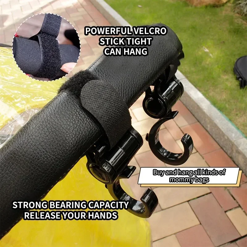 2 قطعة ملحقات عربة الأطفال الكرتونية درجة كبيرة هوك مظلة سيارة هوك وحلقة عربة هوك #3