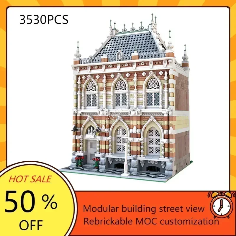 Vienna Piano Concert Hall Custom MOC Creative street view Architecture DIY Education Assembly Puzzle Children birthday gift Toys