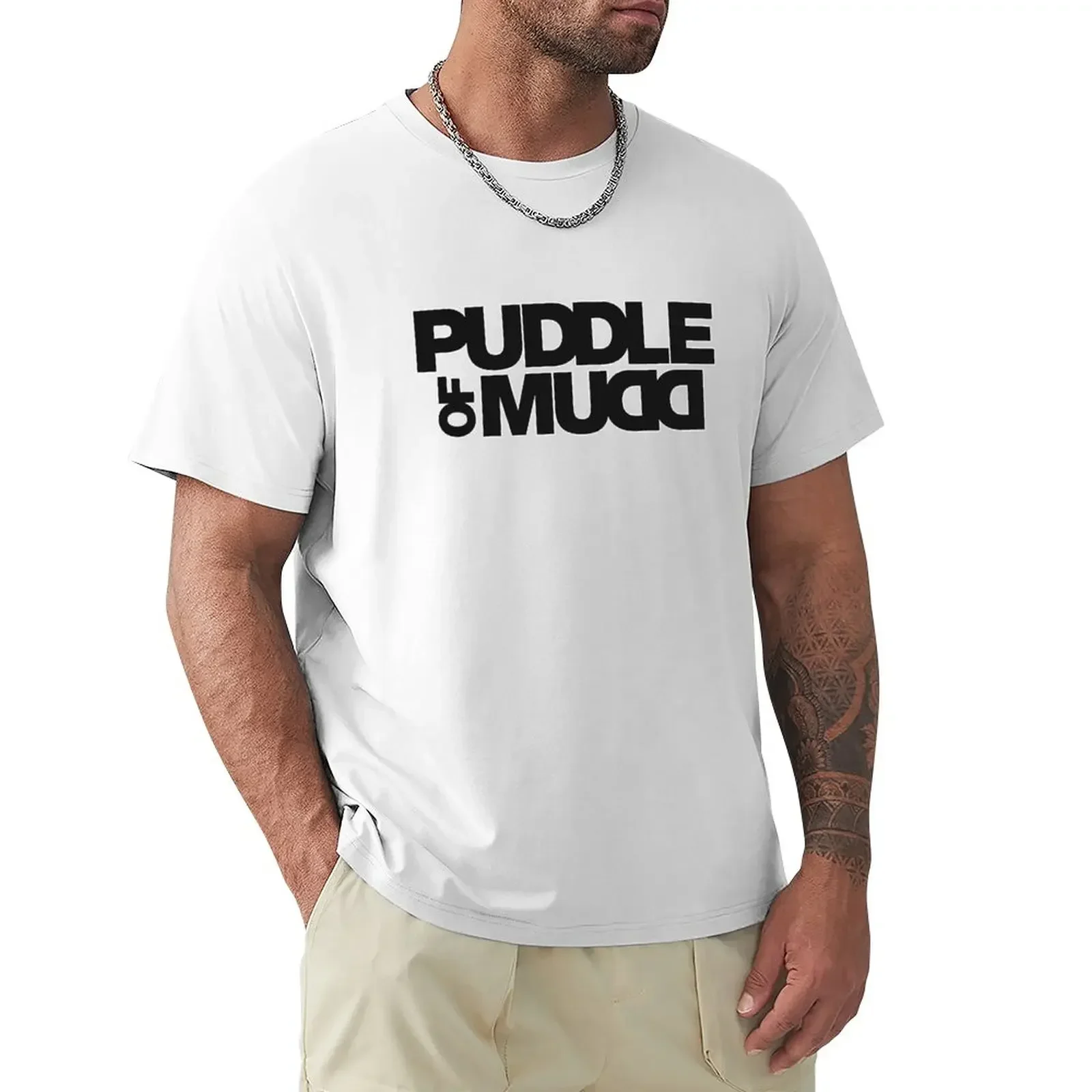 

Aesthetic clothing Short sleeve tee men Puddle of mudd logo cover TShirt heavyweights harajuku graphic funny summer