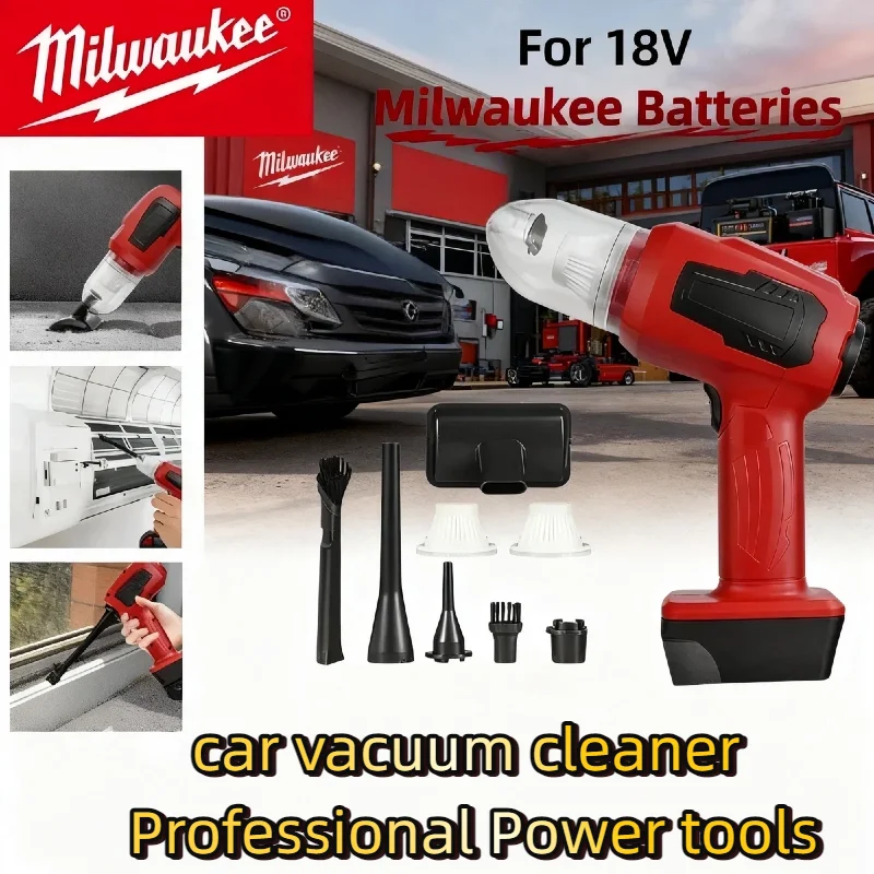 Milwaukee 2в1 ручной беспроводной автомобильный пылесос 10 кПа мощная машина для сбора пыли и воздуходувка для аккумулятора Milwaukee 18 В