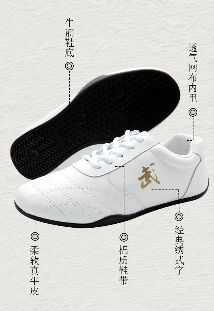 Chinese Traditional Men's Kung Fu Shoes Taiji Shoes Taekwondo Wearable Wushu Breathable Sneakers Unisex Wushu Shoes