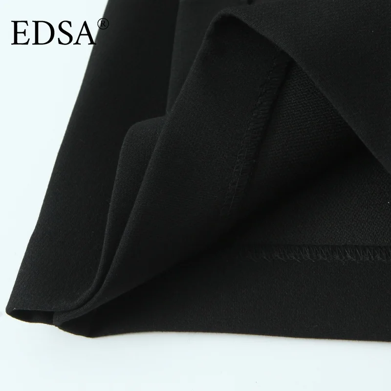 EDSA mujeres contraste Wiast Wrap Shorts faldas de cintura alta cremallera lateral moda femenina Skorts