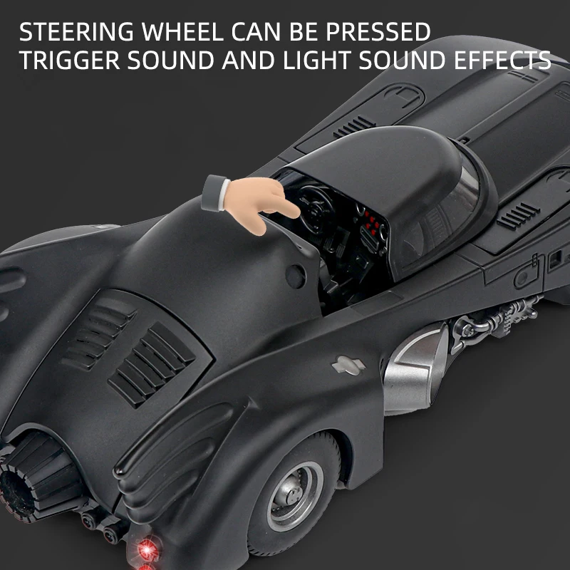 Carro grande 1:18 1989, tanque clásico de aleación de Metal fundido a presión, modelo de coche, colección de sonido y luz, decoraciones para Hobby, adorno de exhibición