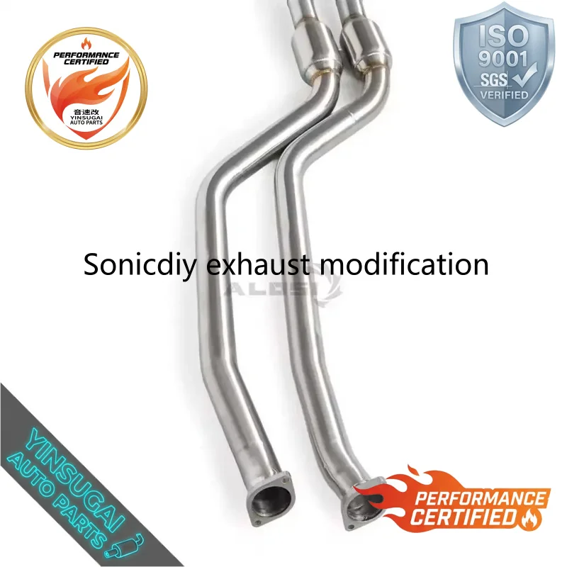 For BMW 125i 128i E82 3.0T 2008-2012 Sonicdiy SS304 High Performance Mid Pipe Exhaust Racing Sound System