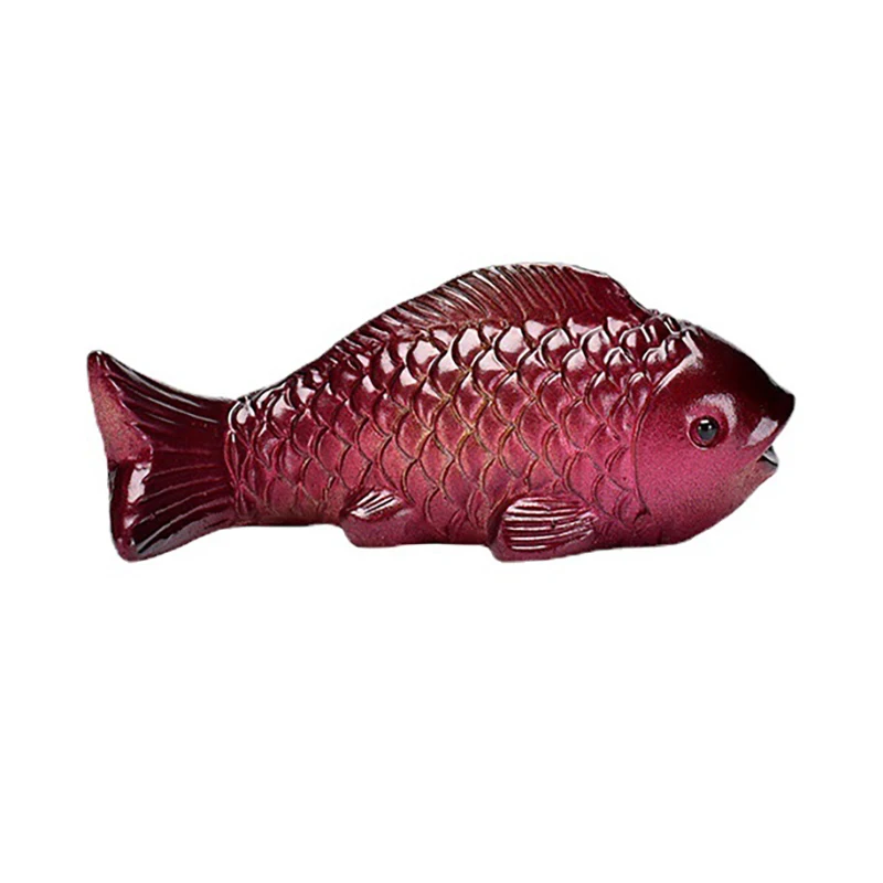 Two Fish Report Happiness Zen Teaware Accessories Colour-changing Koi Carp Creative Desktop Tea Table Ornaments Decorations