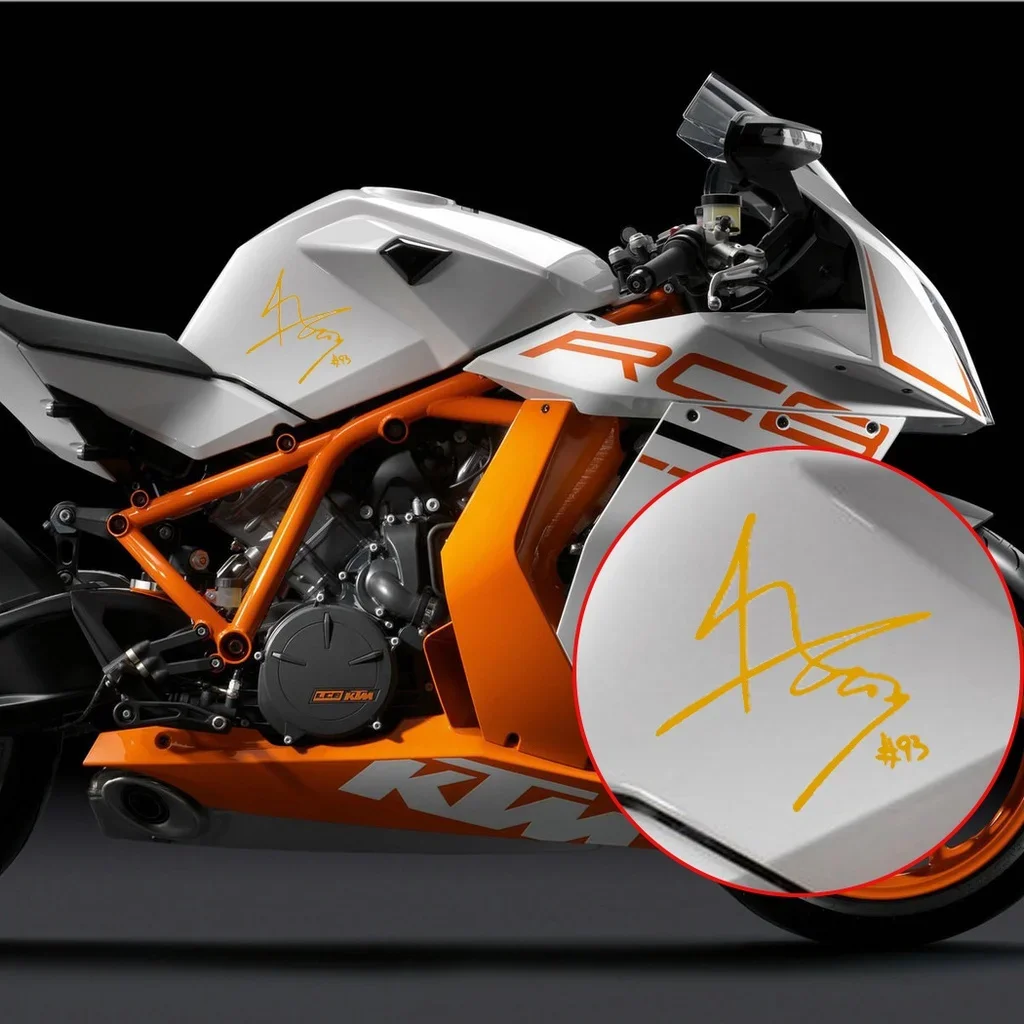 موتو جي بي المتسابق # 93 ملصقات توقيع خوذة دراجة نارية عاكسة ملصق مائي اكسسوارات لهوندا أفريقيا التوأم CB650R فورزا CBR 650R #4
