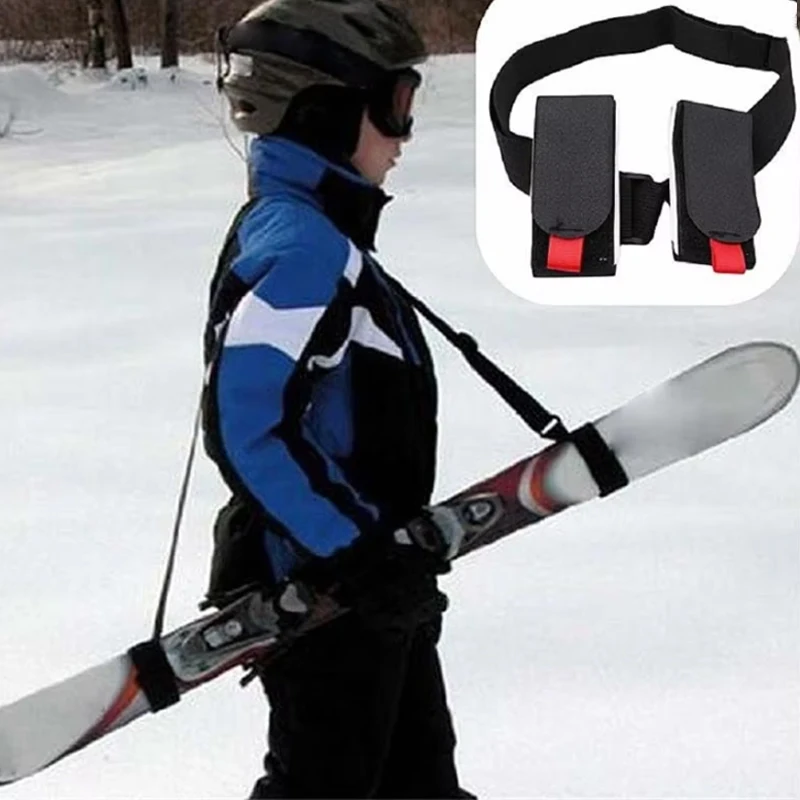 

Adjustable Ski Carrier Strap,Nylon Double Ski Board Shoulder Carry Sling With Hook & Loop,Skiing Pole Shoulder Hand Carrier Lash