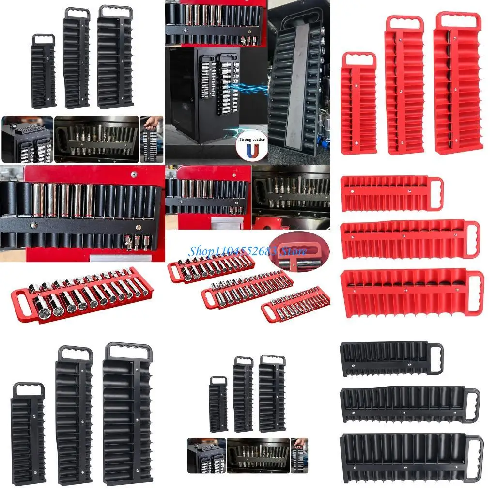 

Y6GD Portable Sockets Holder Set of 3 For Garage And Workshop Use