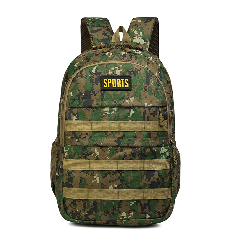Ransel kamuflase dengan kompartemen laptop |   Tali bahu yang dapat disesuaikan, penutup ritsleting, cocok untuk eksplorasi luar ruangan