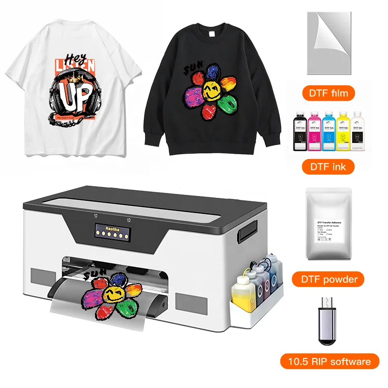 Most Popular DTF Convert Kit XP600 A3 A4 L1800 Printer Kit Inkjet T-shirts Printer Machine