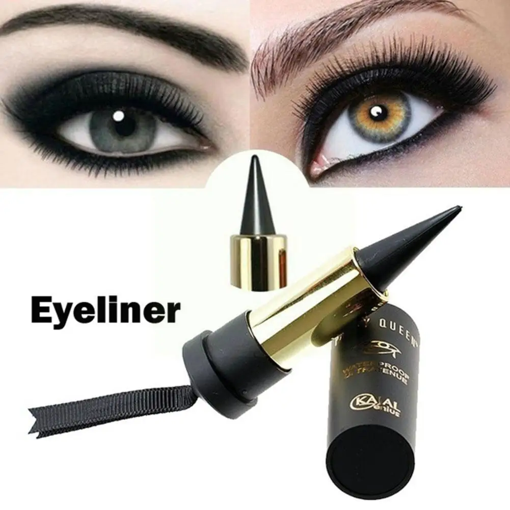 Stylo à ruban de style rouge à lèvres, tube noir de haut niveau, doublure de crème pour les yeux, eye-liner noir naturel, longue durée, imperméable, vente en gros, G8T9