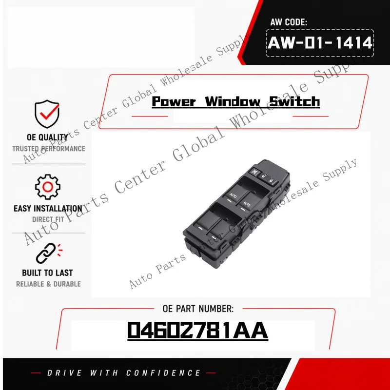 Z+ FOR 06-14 CHRYSLER 300 DODGE CHARGER DRIVER SIDE POWER WINDOW SWITCH 04602781AA