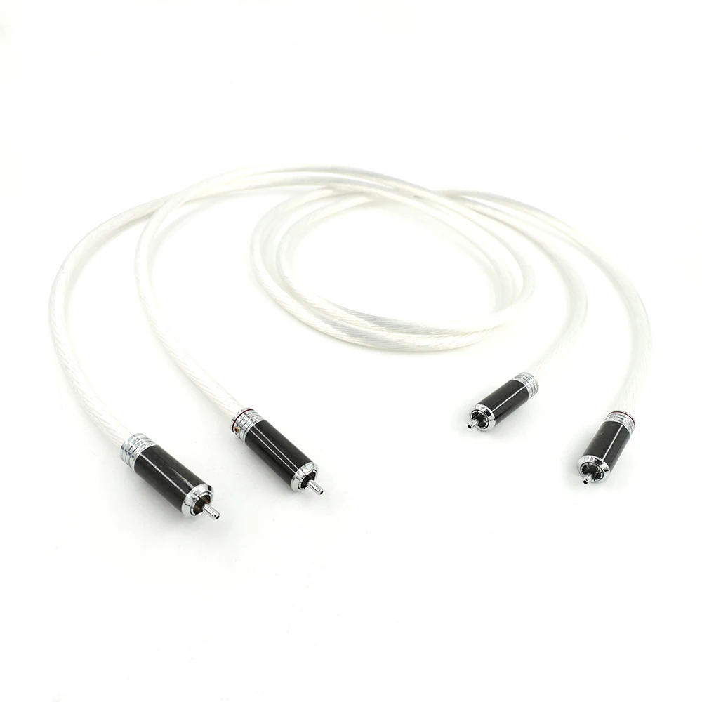 ブロードキャストグレード RCA インターコネクト - 極低温処理 OCC シルバー & トリプルシールド (ペア) ​