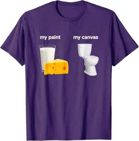 Milchkäse, meine Farbe, die Toilette, meine Leinwand, lustiges Milchprodukte-Humor-T-Shirt, Y2k, Laktoseintoleranz, Badezimmer, Essen, Grafik, Witz, Spruch, T-Shirt – Detail 11