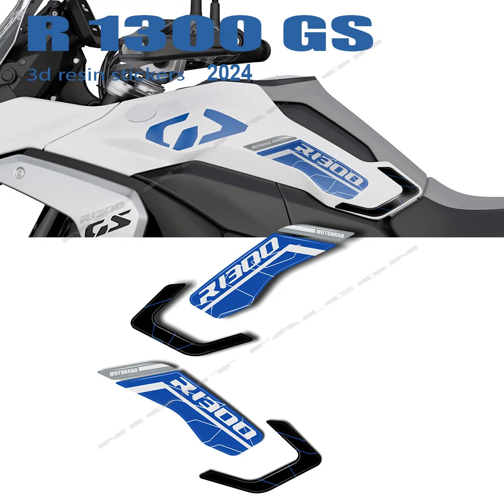 

For BMW R1300GS R 1300 GS GS1300 2024 Accessories 3D Epoxy Resin Stickers Side Tank Pad Protection Sticker Kit