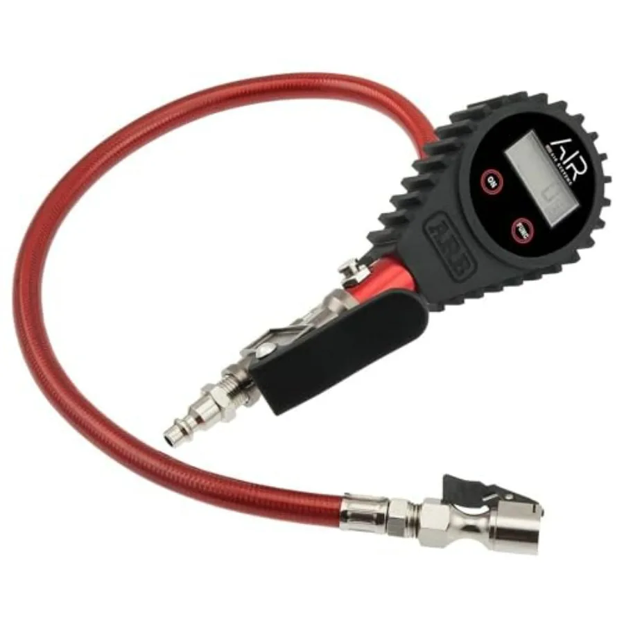 

601 Digital Tire Pressure Gauge with Braided Hose and Chuck Inflator and Deflator 25-75 PSI Readings
