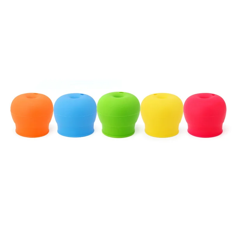 

A7THK-Silicone Sippy Cup Lids For Toddlers Babies Pack Of 5 Spill-Proof Lidsstretches To Cover Tumblers, Jars And Mugs
