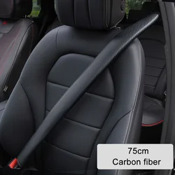 Car Seat Belt Shoulder Guard Padding Pad Four Seasons Carbon Fiber Leather Lengthened Car Interior Accessories