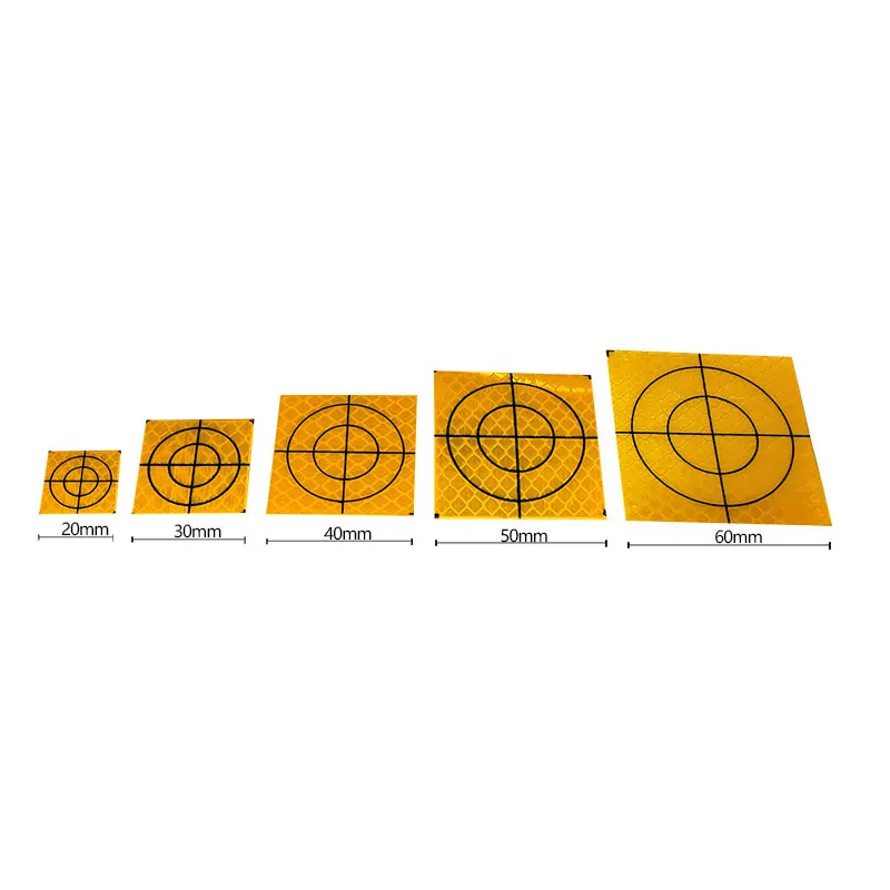 Yellow Reflector Sheet 100 Pcs Reflective Tape Target for Surveying Total Station  20 30 40 50 60mm High Quality Hot Sale