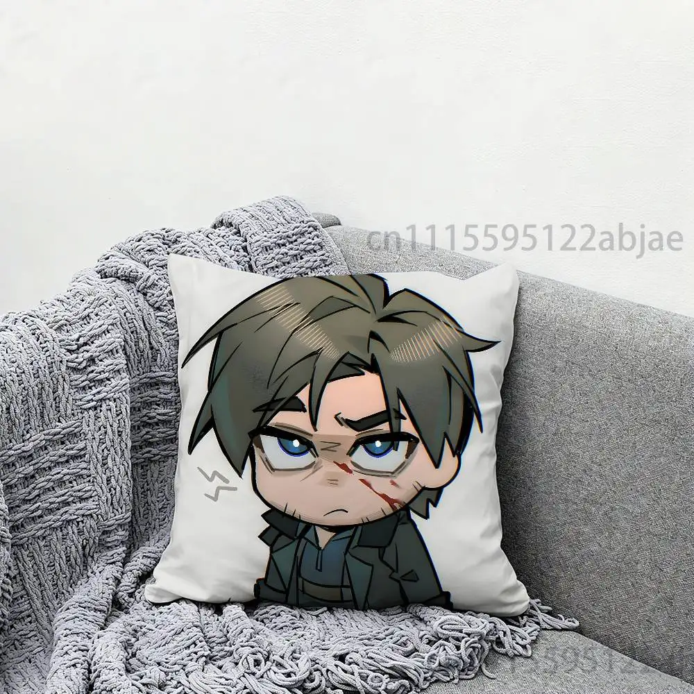 L-Leon S K-kennedy Throw Pillow Case 50x50cm DIY Square Pillowcase Square Office Cushion Cover