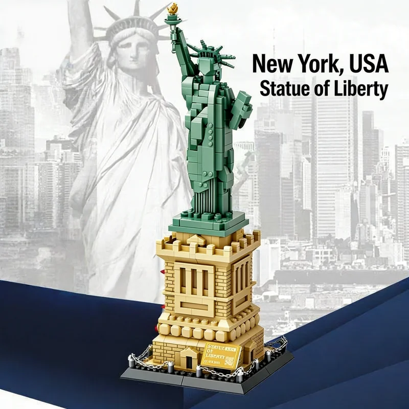 

Набор строительных блоков «Статуя Свободы» — коллекционный архитектурный конструктор из 1409 деталей для взрослых и подростков