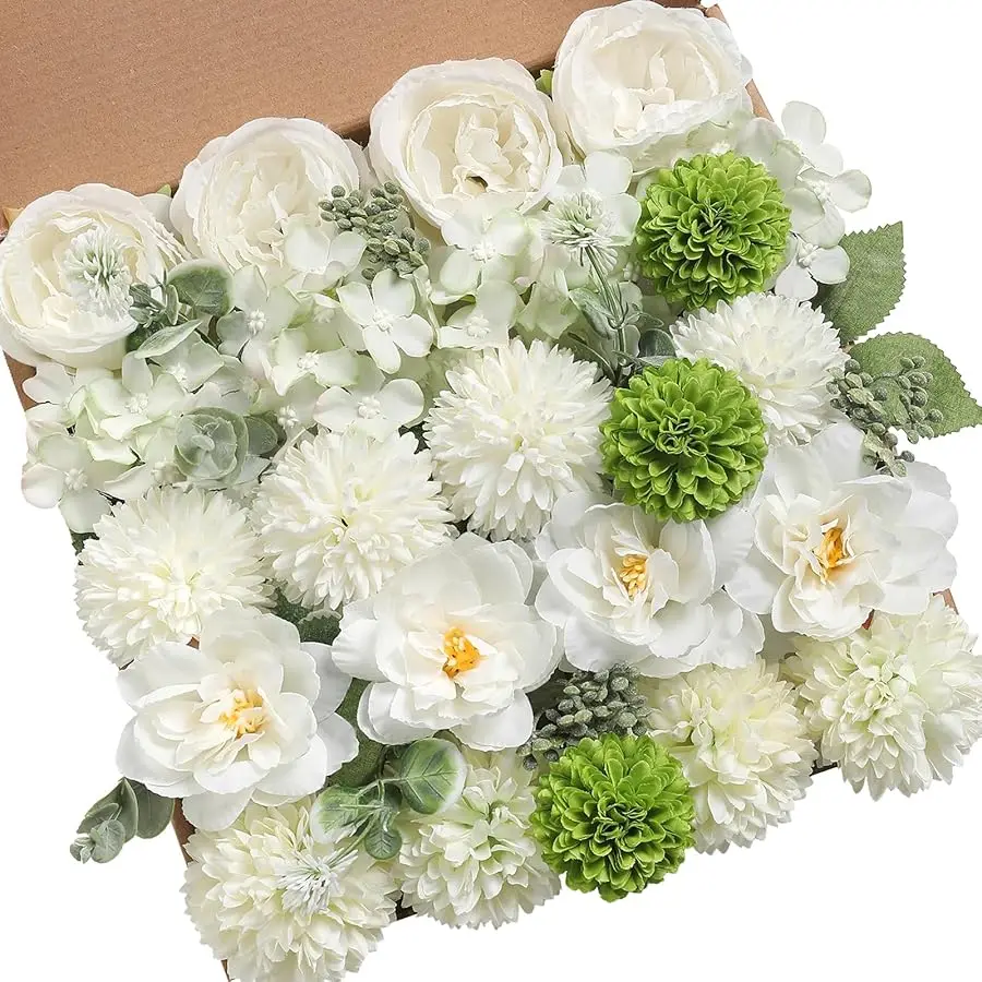 

Artificial Flowers Combo for DIY Centerpieces Arrangements Wedding Bridal Bouquet Baby Shower Cake Flower Home Decor