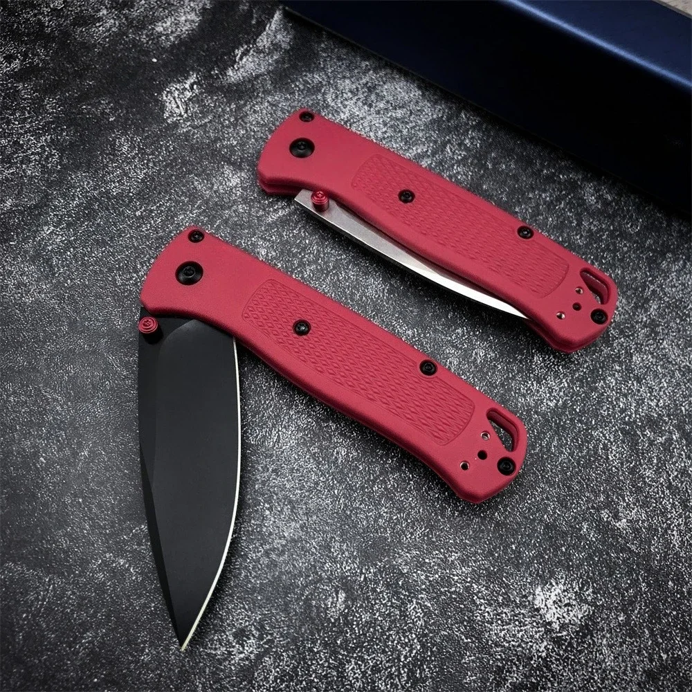 New Red Nylon Fiber Handle BM 535 Pocket Folding Knife D2 Blade Jungle Camping Hunting Cutting Survival Self-defense EDC Tools - view 3