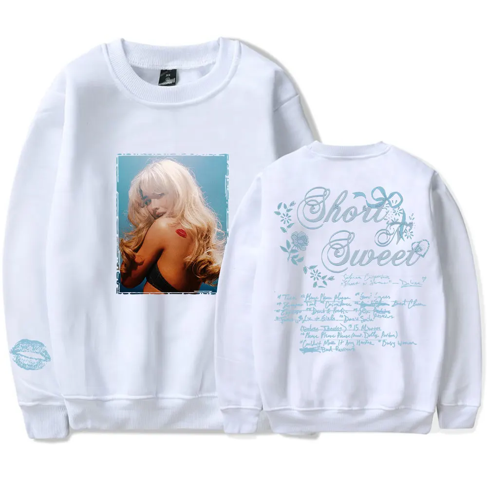 Sabrina Carpenter Short n' Sweet Deluxe Merch Crewneck Sweatshirts Cosplay Women Men Fashion Long Sleeve Tee