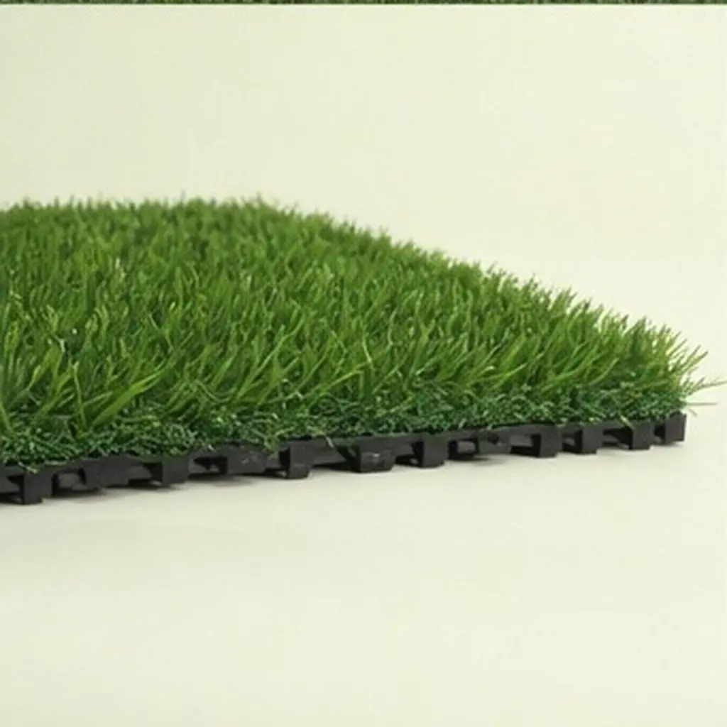 Realistic Artificial Grass Tiles Interlocking Synthetic Turf Mat for Garden Patio Balcony Outdoor Fake Grass Rug