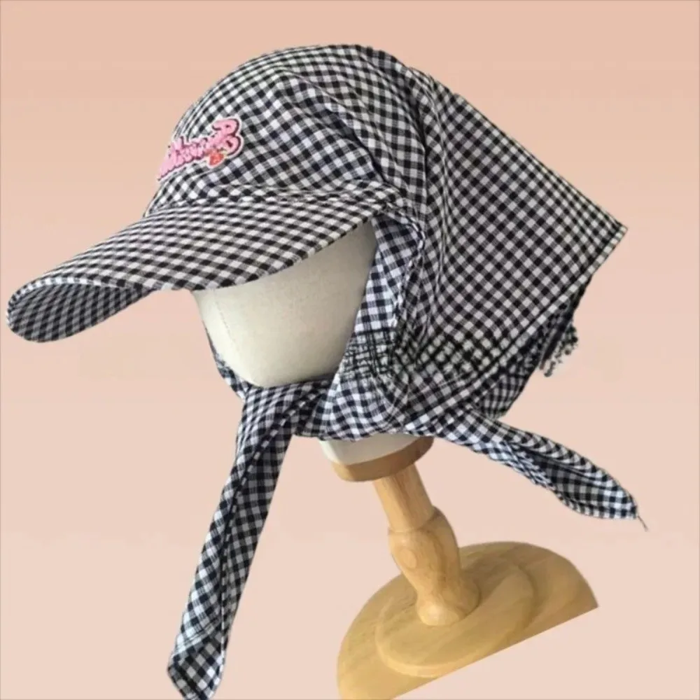 Pañuelo coreano de algodón, gorra de béisbol de secado rápido, pañuelo triangular a cuadros, gorra de béisbol Hip Hop transpirable