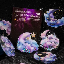 10pcs/pack Vintage Moon stars Stickers PET Materials Collage Junk Journal DIY Planner Decor Twinkle Stickers Scrapbooking