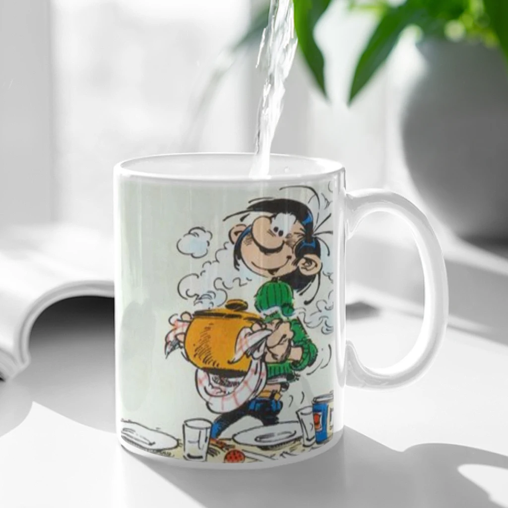 Gaston Lagaffe Coffee Mug Tea Cup 11oz Coffee Cup Funny Birthday Gifts for Women and Men Ceramic Mug Personalized Cup