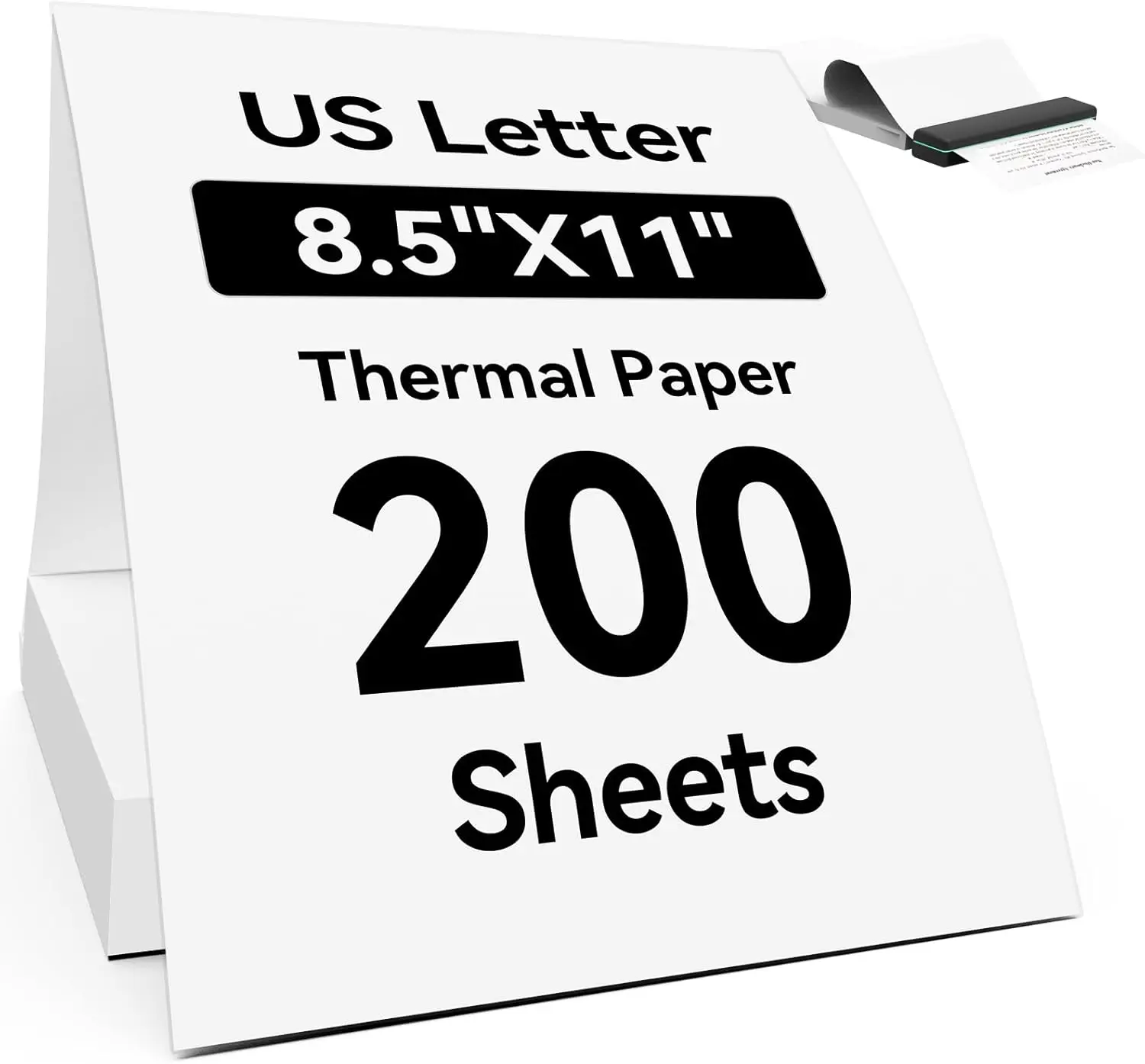 

Thermal Printer Paper 8.5x11 Inch, 200 Sheets US Letter Size Continuous Folded, Moisture-Proof Packaging