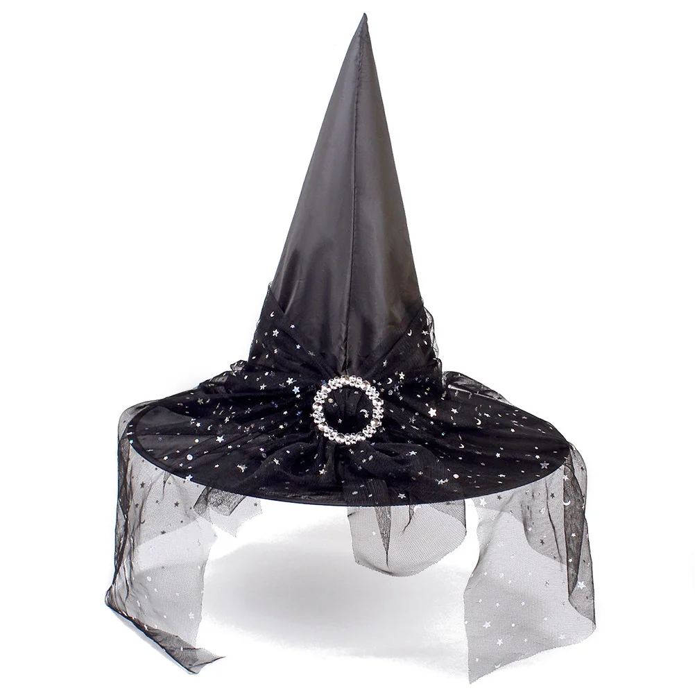 

2 шт., шляпы ведьмы на Хэллоуин, кепка ведьмы, дышащая легкая ткань, вечерние аксессуары для косплея, оранжевый, черный