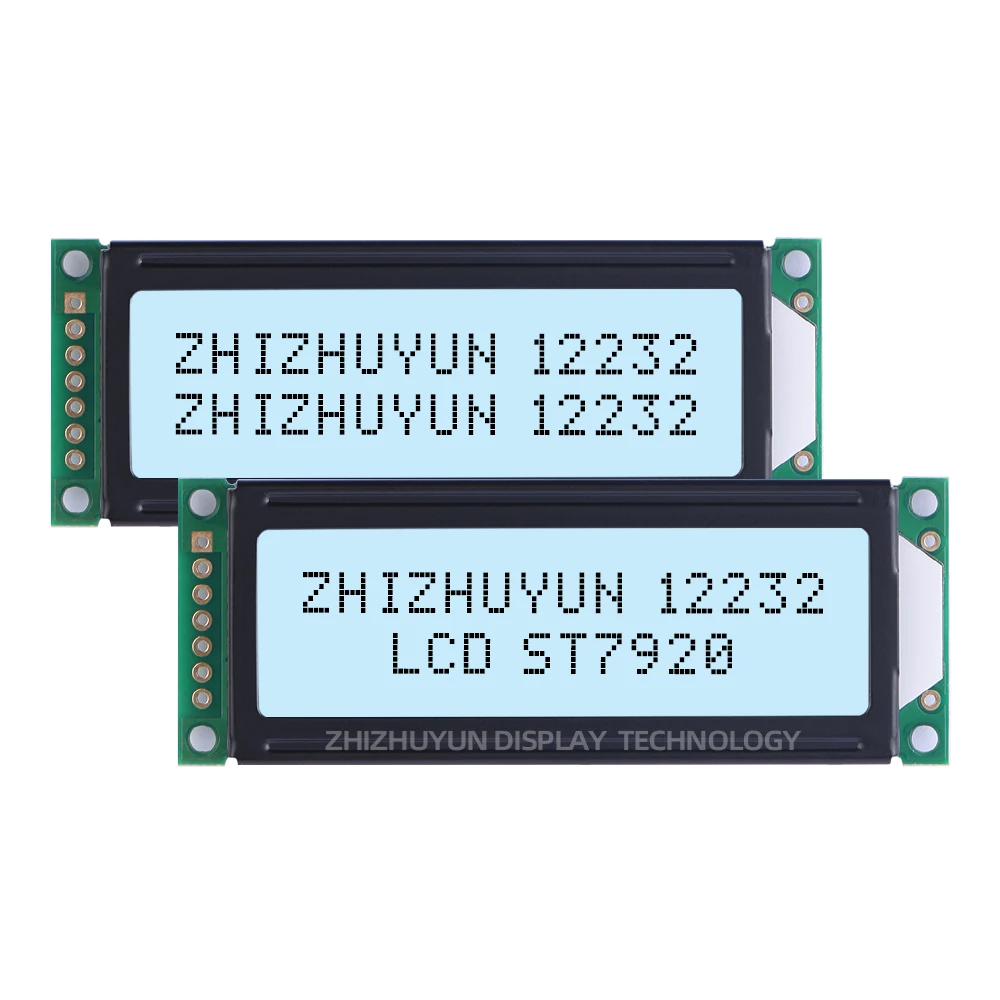 Sprzedaż hurtowa 12232C-1 ekran LCD żółta zielona membrana SPI 7PIN interfejs szeregowy kontroler ST7920