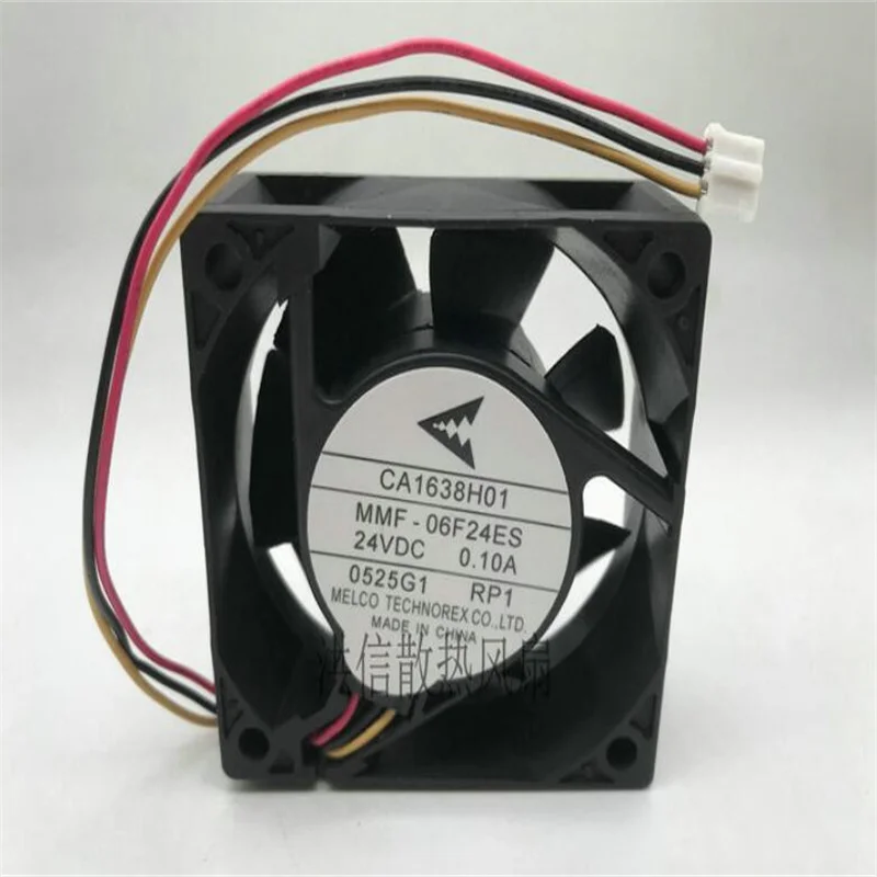 

CA1638H01 MMF-06F24ES-RP1 DC24V 0.10A 6025 three-wire inverter cooling fan