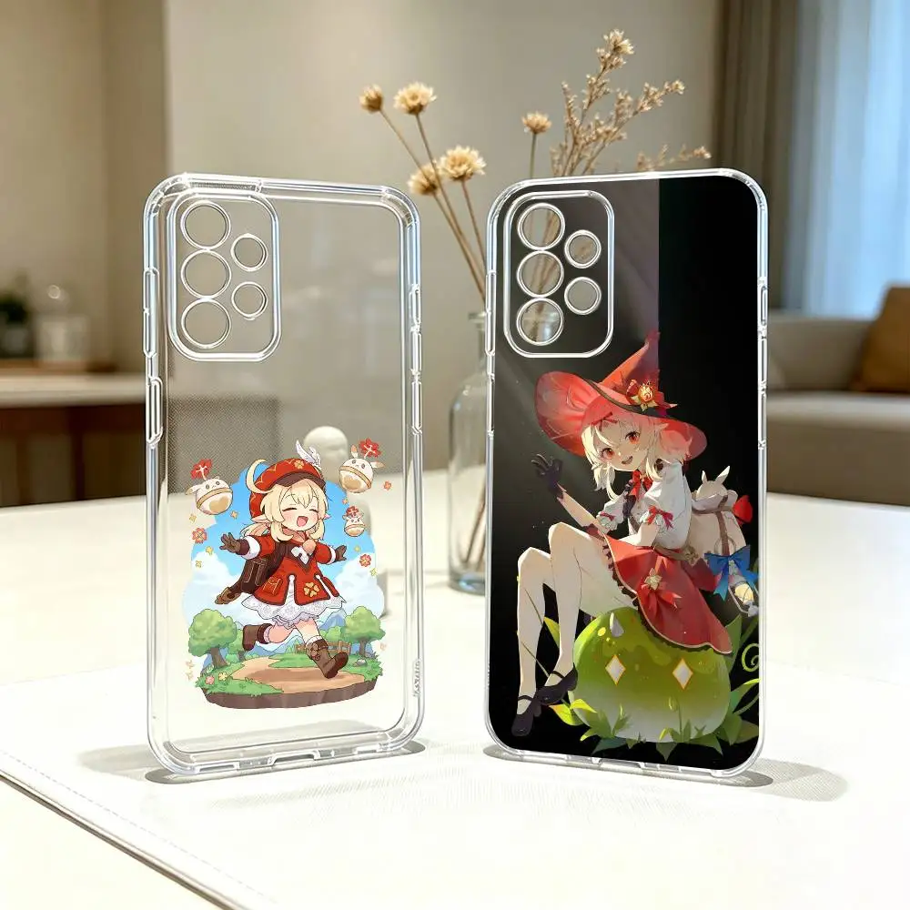 G-Genshin Impact Klee Game   Phone Case For Samsung S25,S24,S21,S22,S23,S30,Ultra,S20,Plus,Fe Transparent Cover