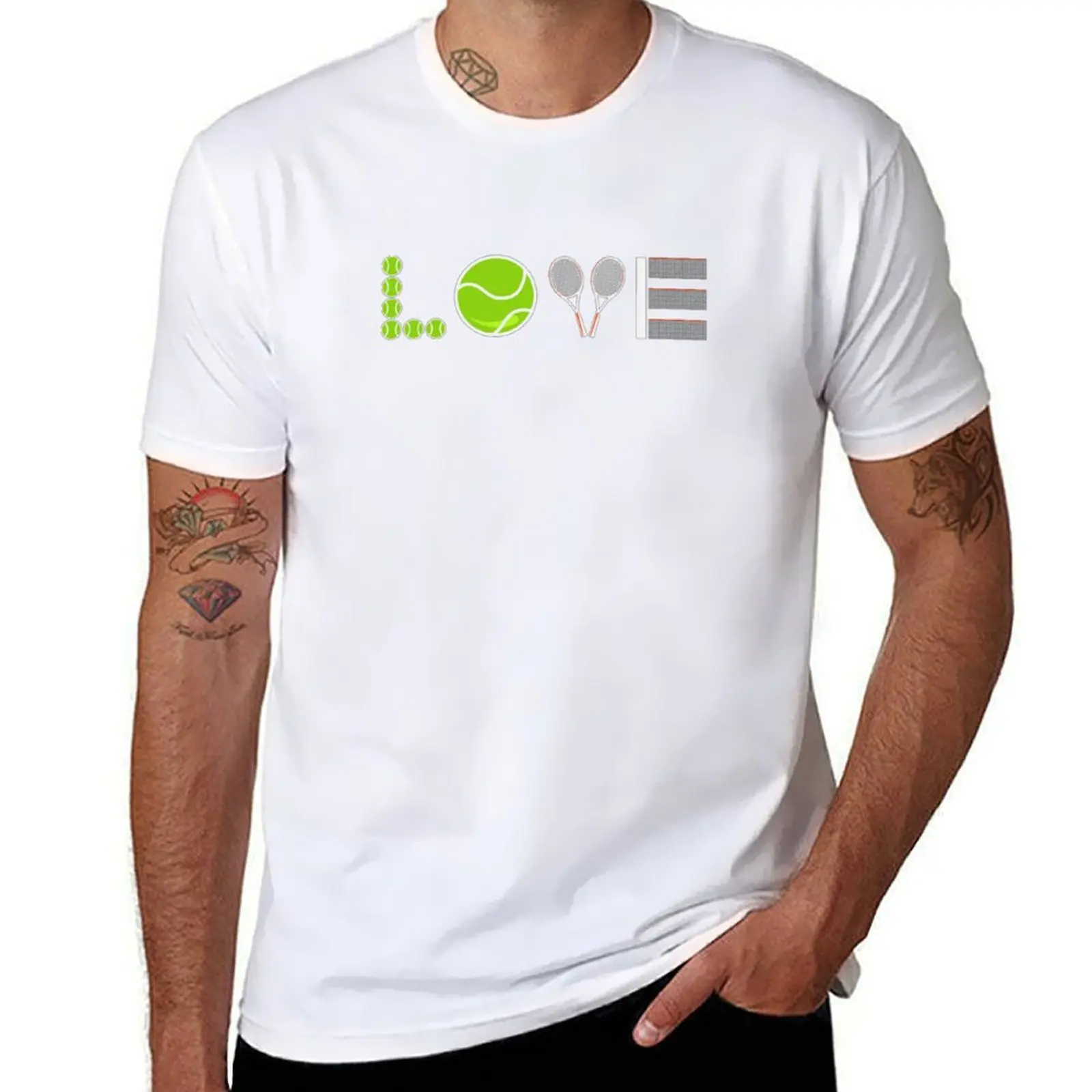 

Love Tennis - Tennis Lover T-Shirt man t shirt summer t shirts cotton 100% T-Shirt
